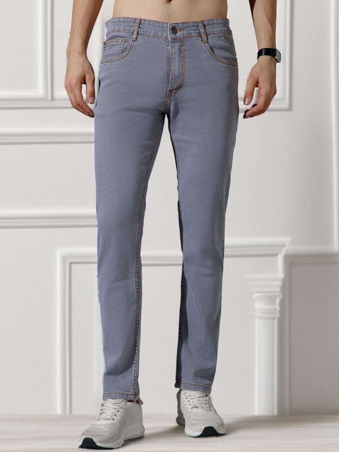 R.Code by The Roadster Life Co. Men Comfort Tapered Fit Mid-Rise Light Fade Jeans - view 1