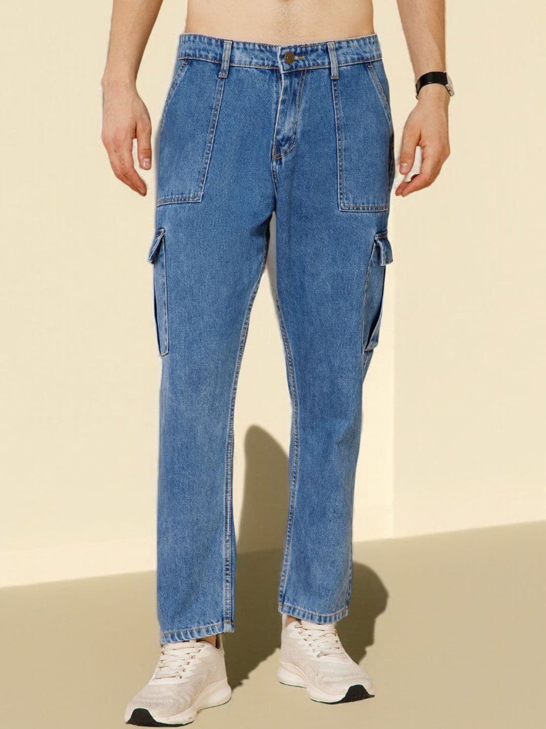 R.Code by The Roadster Life Co. Men Straight Fit Mid-Rise Light Fade Jeans - view 1