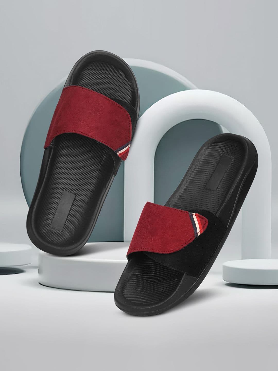 PERY PAO Men Solid Sliders Flip Flop - view 1