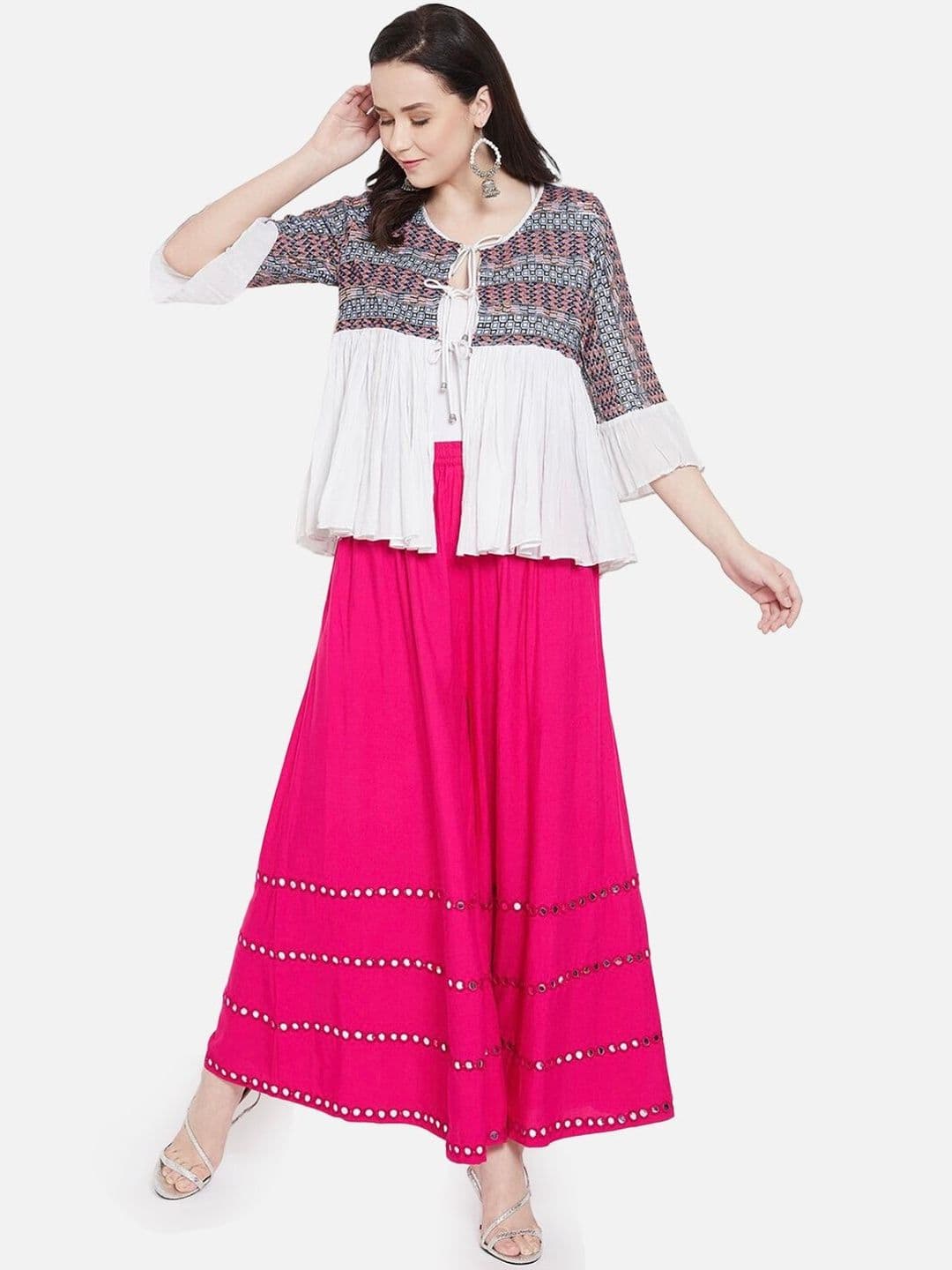 Moda Rapido Women Embroidered Flared Maxi Skirt - view 1