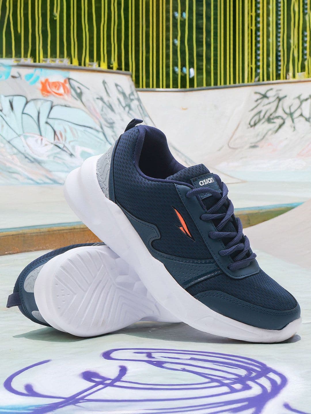 ASIAN Navy Blue Stylish Lightweight & Comfortable Sneakers - view 1