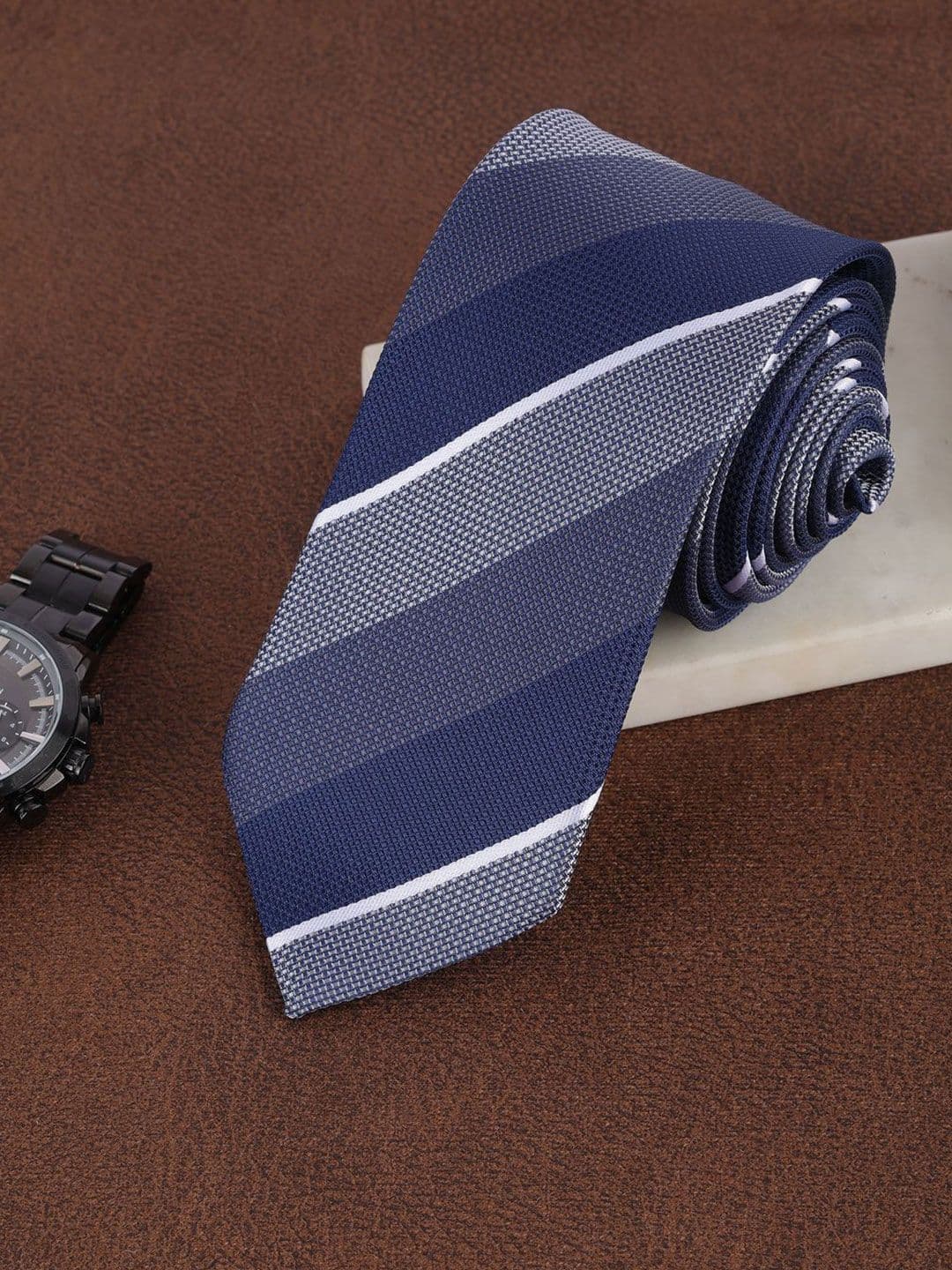 Alvaro Castagnino Men Striped Skinny Tie - view 1