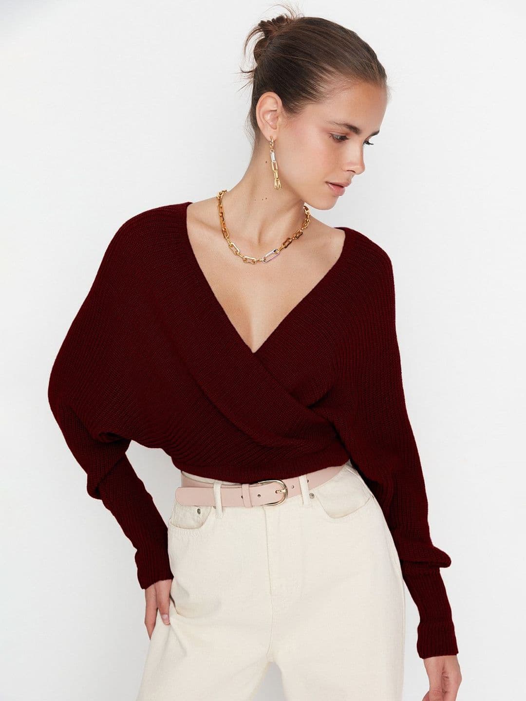 Trendyol Women V Neck Pullover Sweaters - view 1