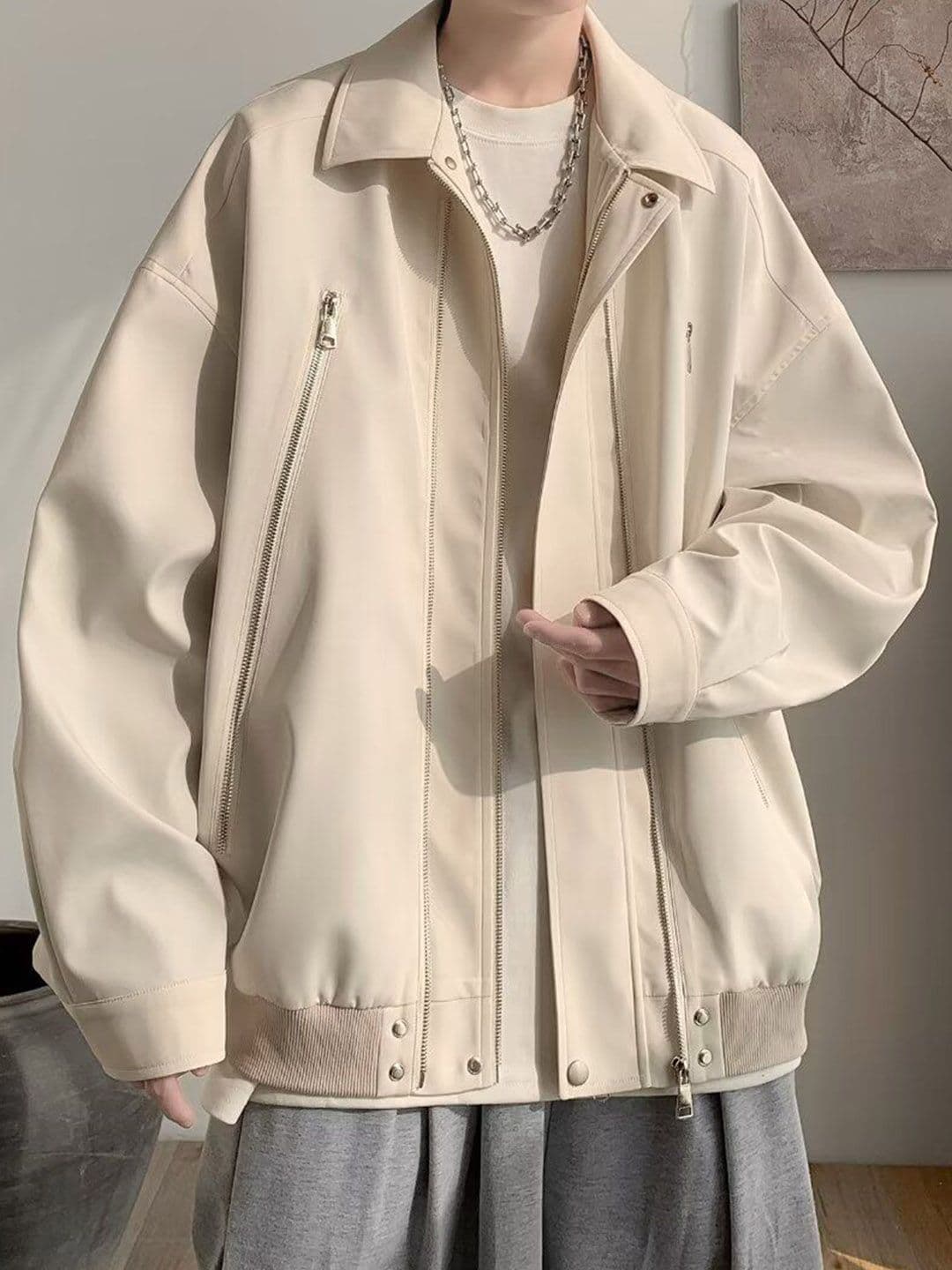 StyleCast x Revolte Men Stand Collar Open Front Jacket - view 1