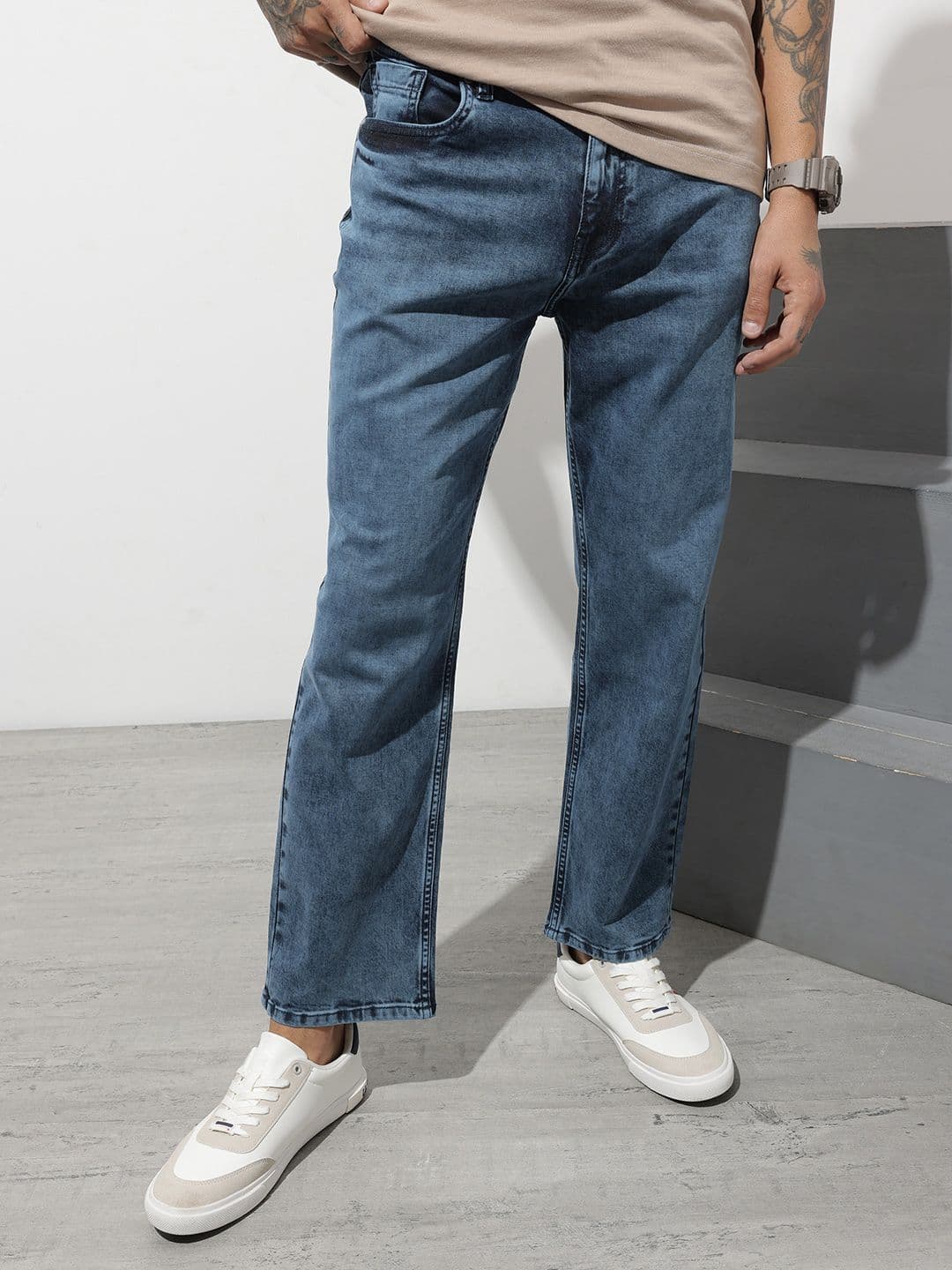 The Roadster Life Co. Men Straight Fit Stretchable Jeans - view 1