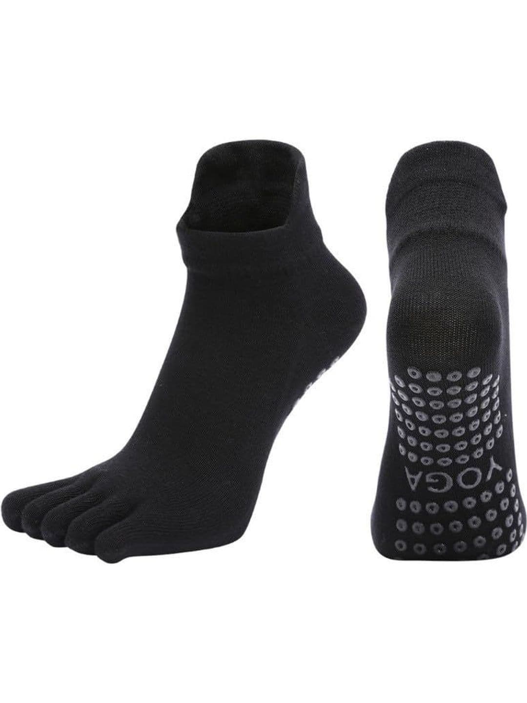 NESKA MODA Unisex Black Ankle Length Cotton Socks - view 1