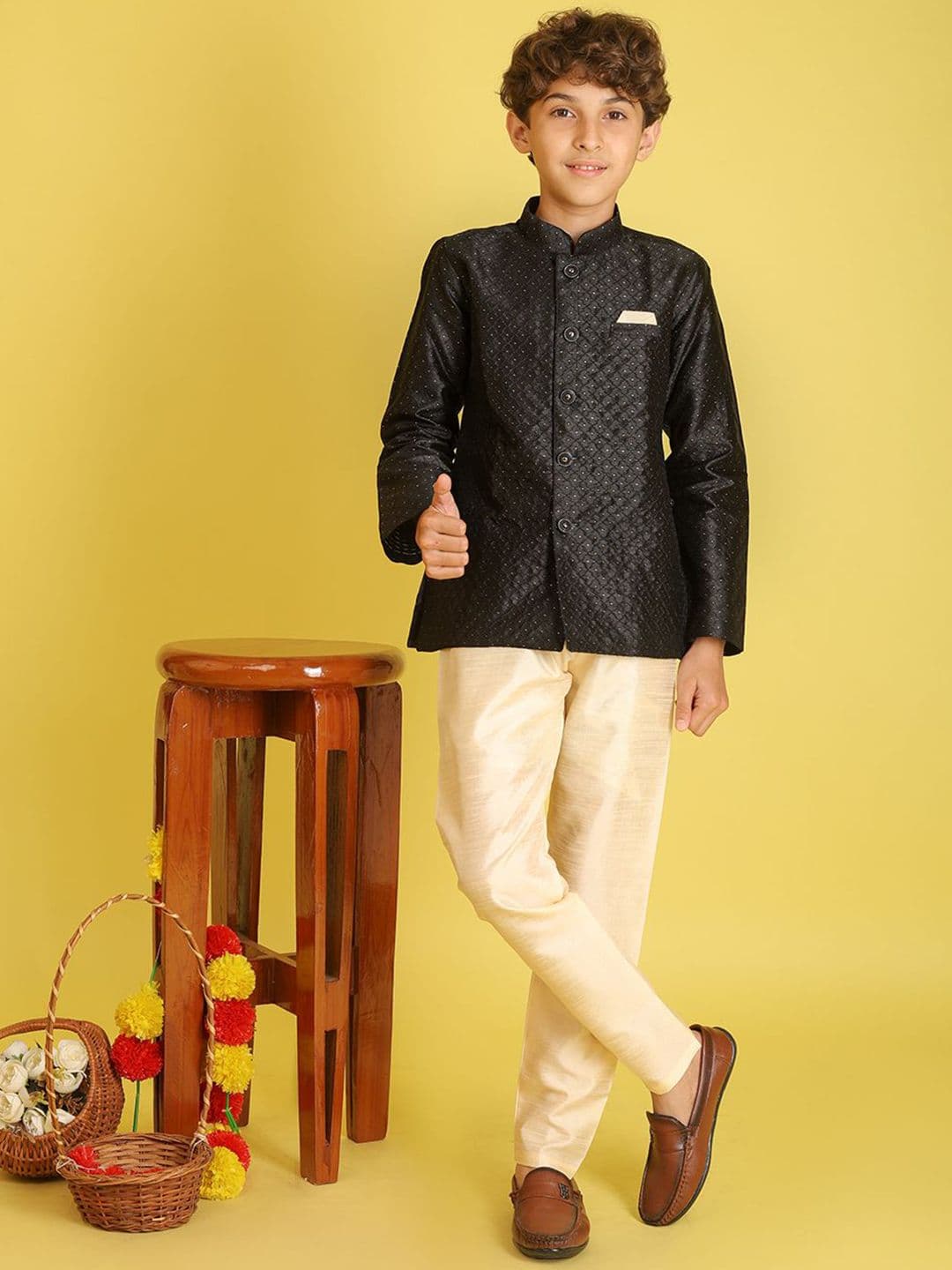 BAESD Boys Self Designed Sherwani Set - view 1