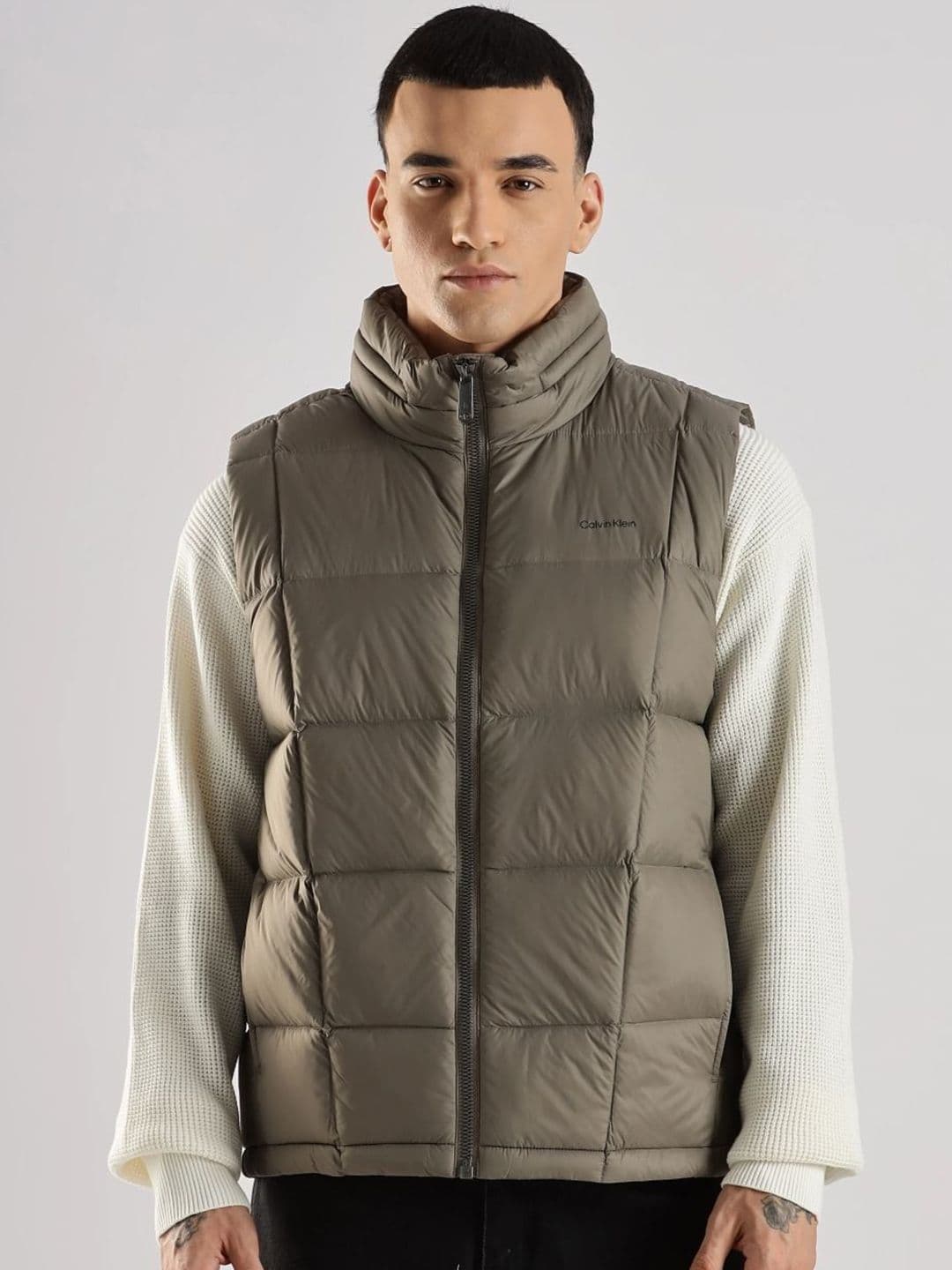 Calvin Klein Jeans Stand Collar Sleeveless Padded Jacket - view 1