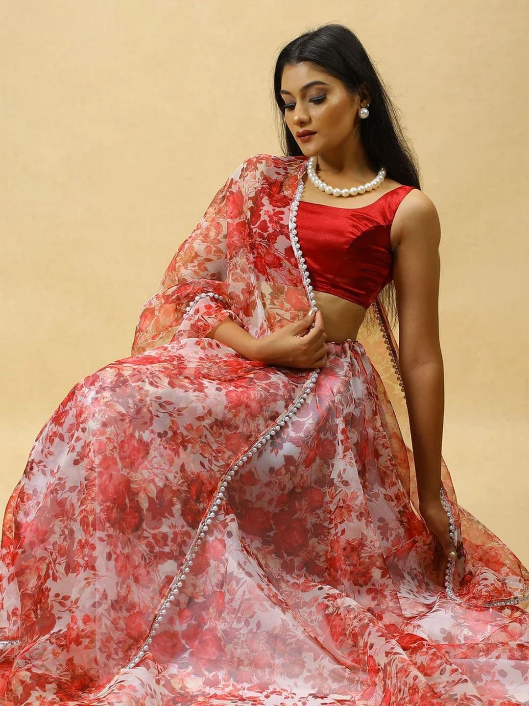 LIPS CROWN Printed Semi-Stitched Lehenga With Choli & Dupatta - view 1