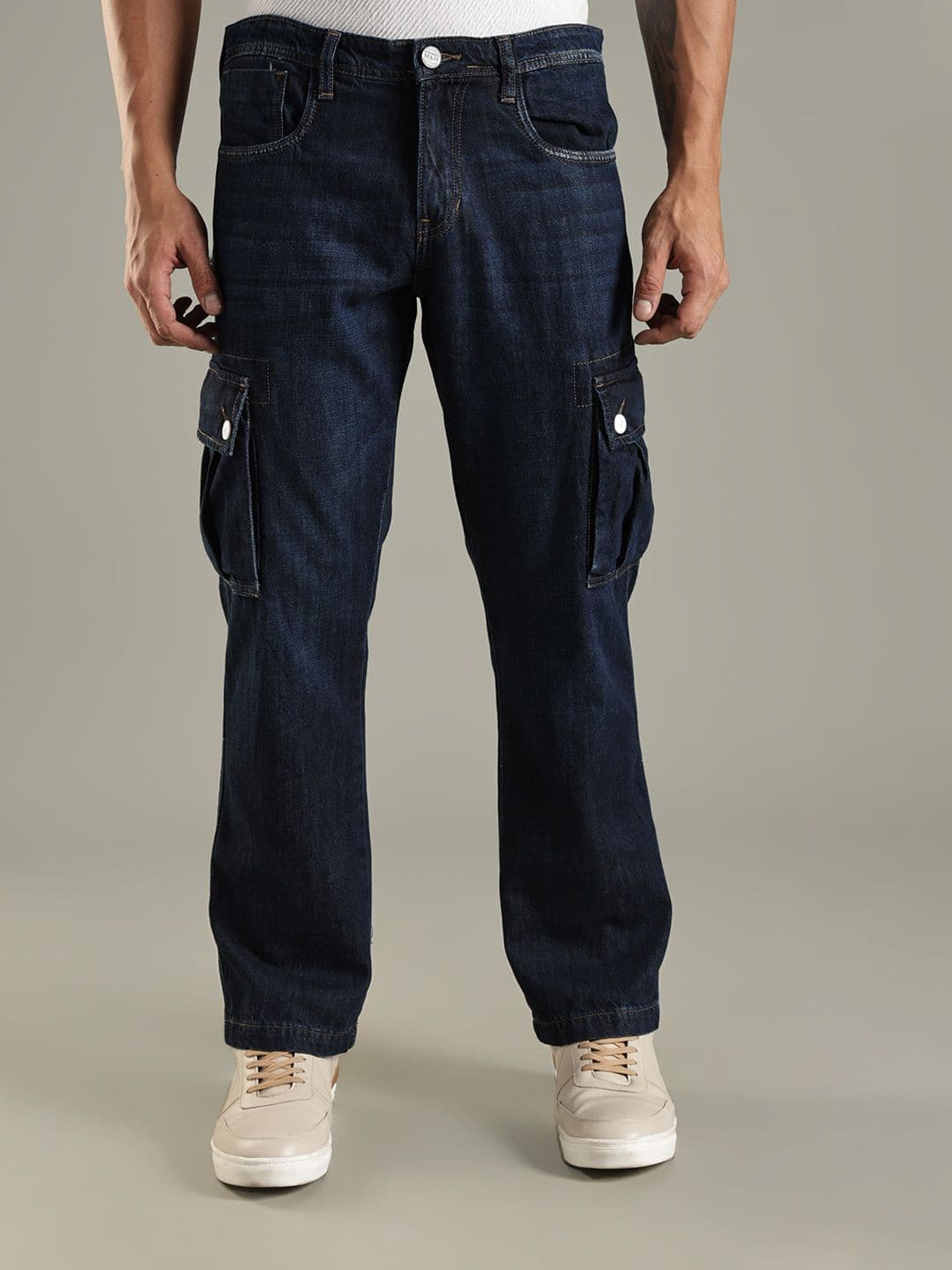 Mast & Harbour Men No Fade Mid-Rise Baggy Jeans - view 1