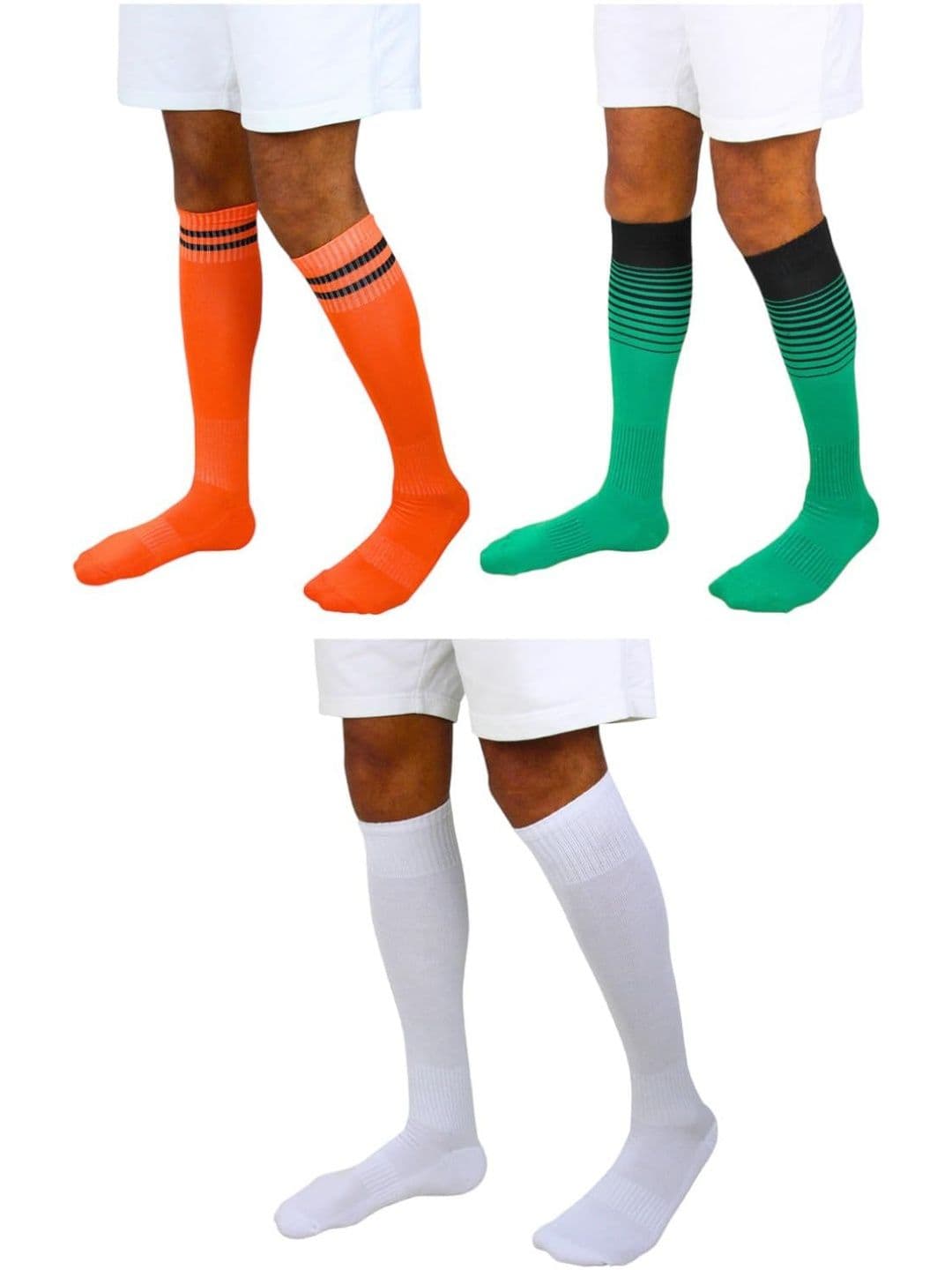 NESKA MODA Unisex Set of 3 Knee Length Cotton Socks - view 1