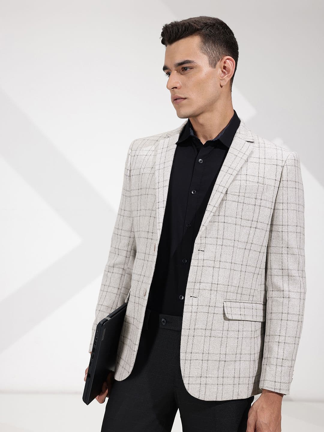 INVICTUS Slim Fit Checked Single-Breasted Semiformal Blazer - view 1