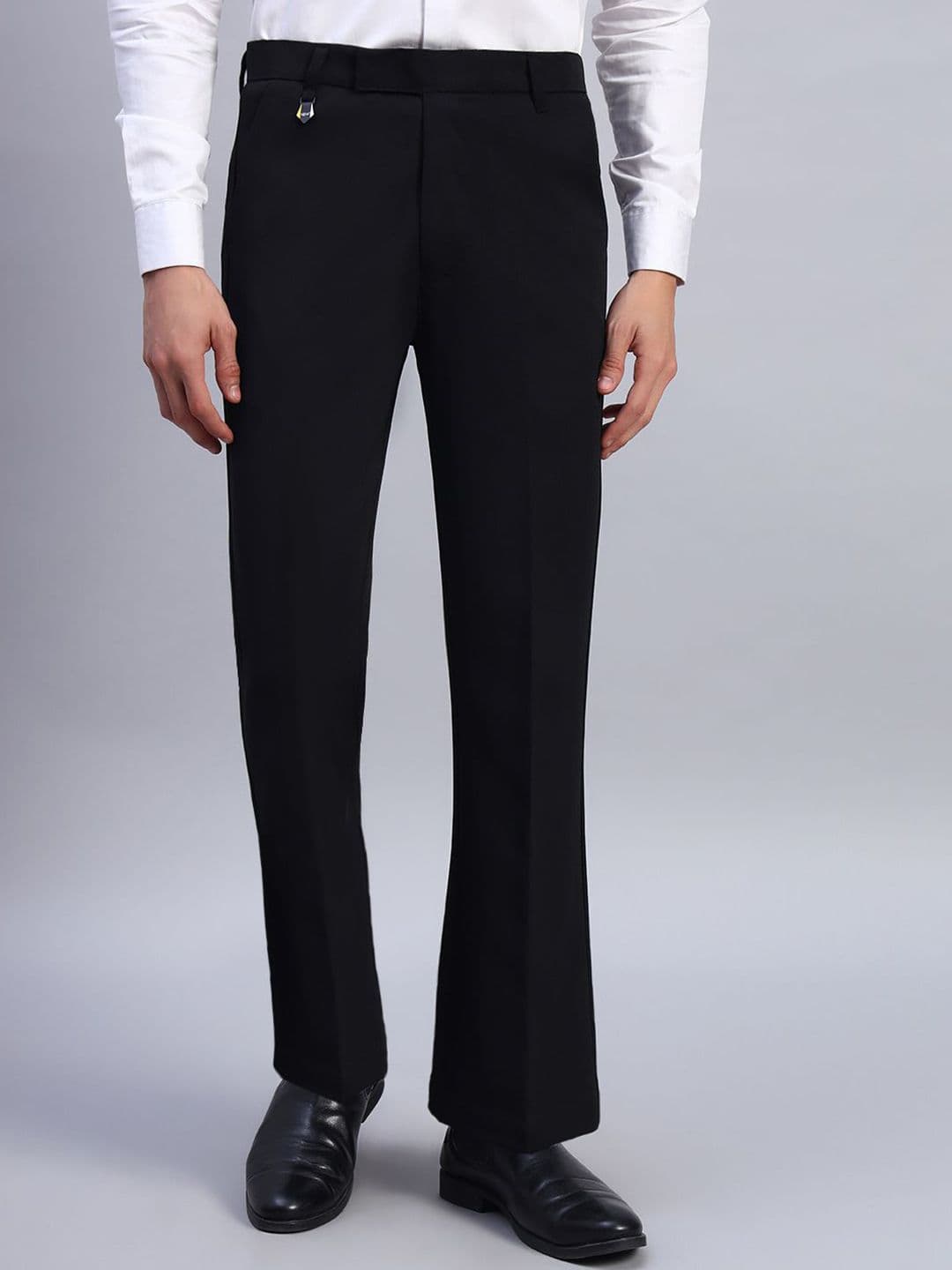 AXNIS Men Pleated Bootcut Trousers - view 1