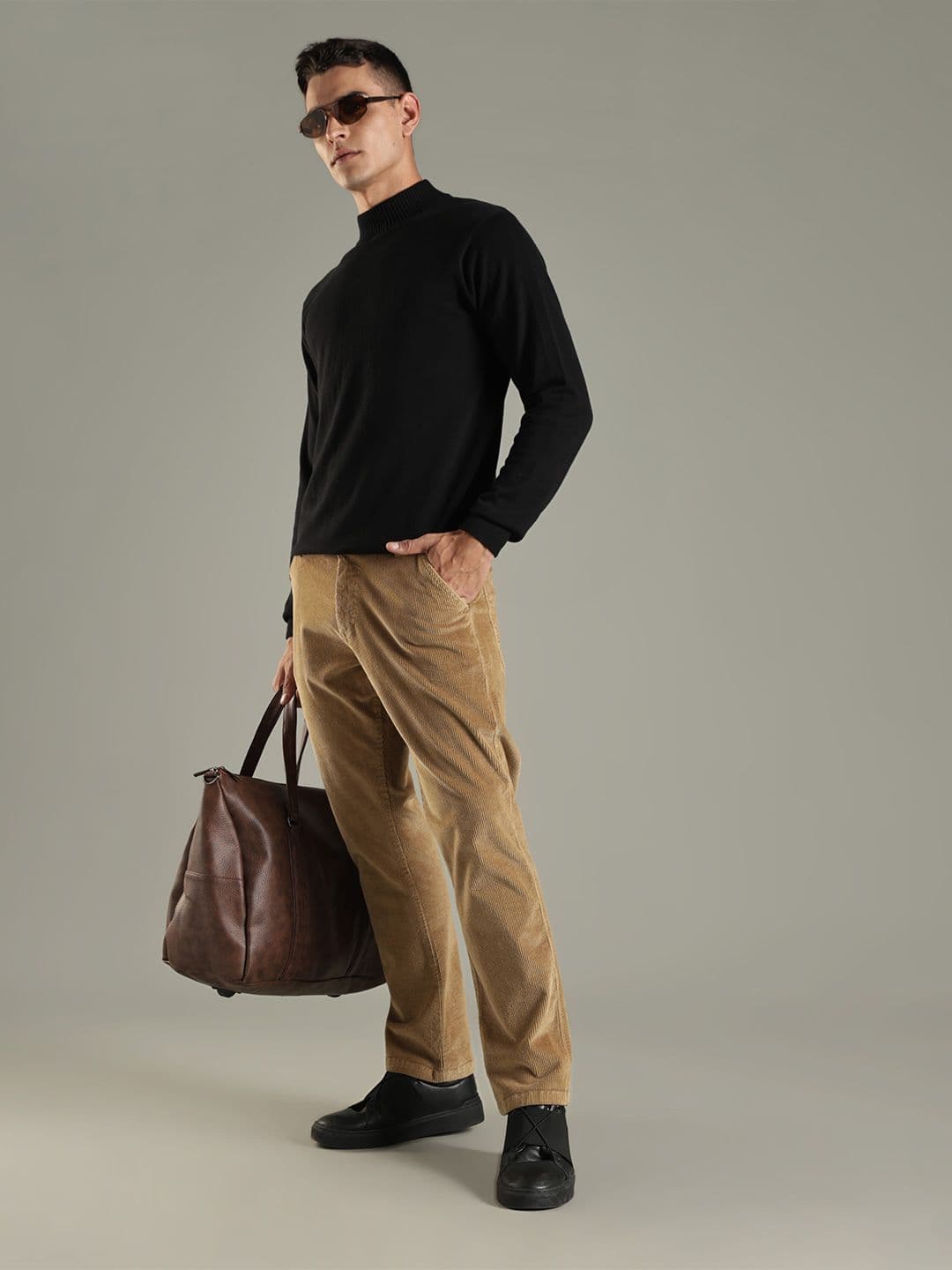 Mast & Harbour Men Cotton Mid-Rise Straight Fit Jeans - view 1