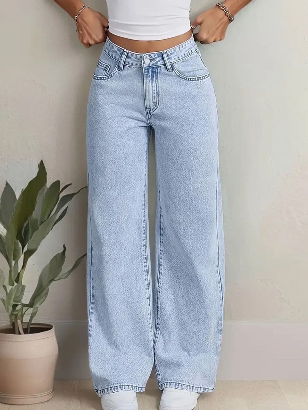 Nifty Women High-Rise Stretchable Baggy Jeans - view 1