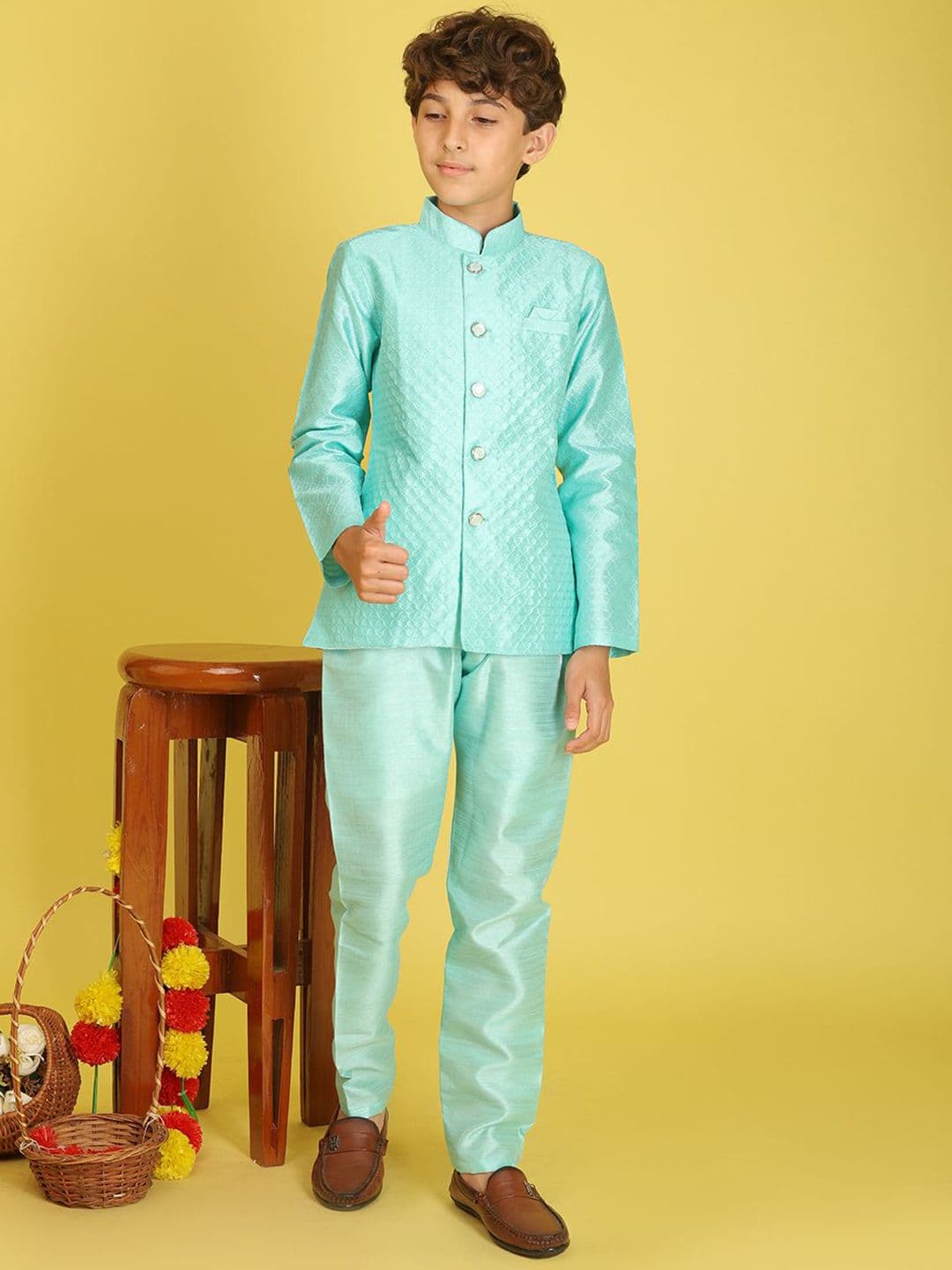 BAESD Boys Mandarin Collar Sherwani Jacket set - view 1