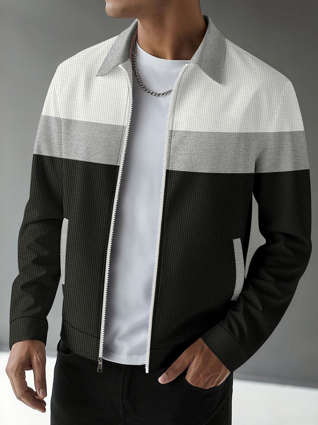 StyleCast x Revolte Men Colourblocked Tailored Jacket - view 1