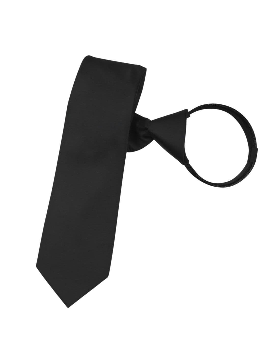 Leonardi Men Solid Skinny Zipper Tie - view 1