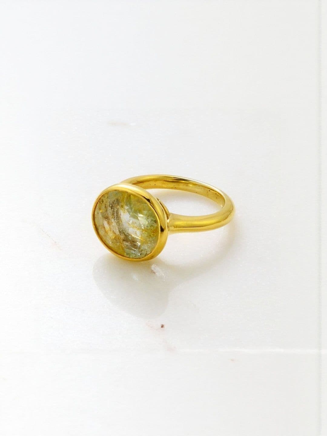 RAVIOUR LIFESTYLE Sapphire Stone Studded Finger Ring - view 1