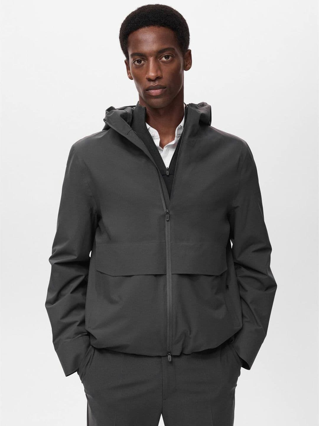 MANGO MAN Hooded Tailored Jacket - view 1