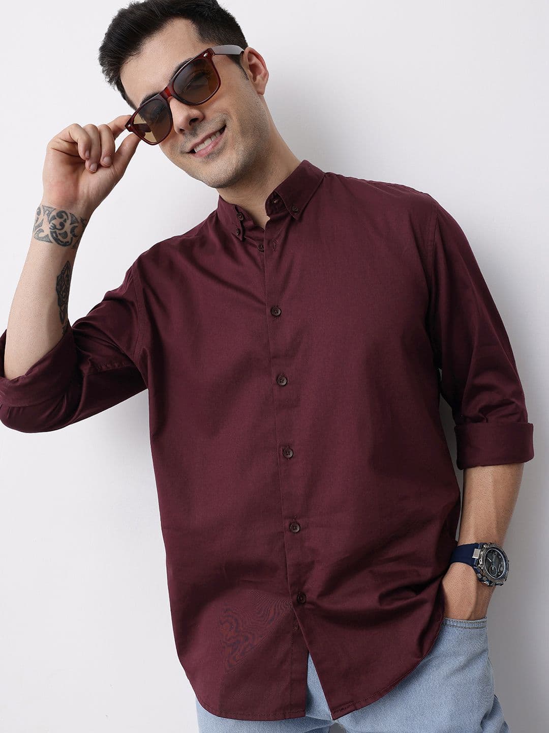 Mast & Harbour Pure Cotton Casual Shirt - view 1