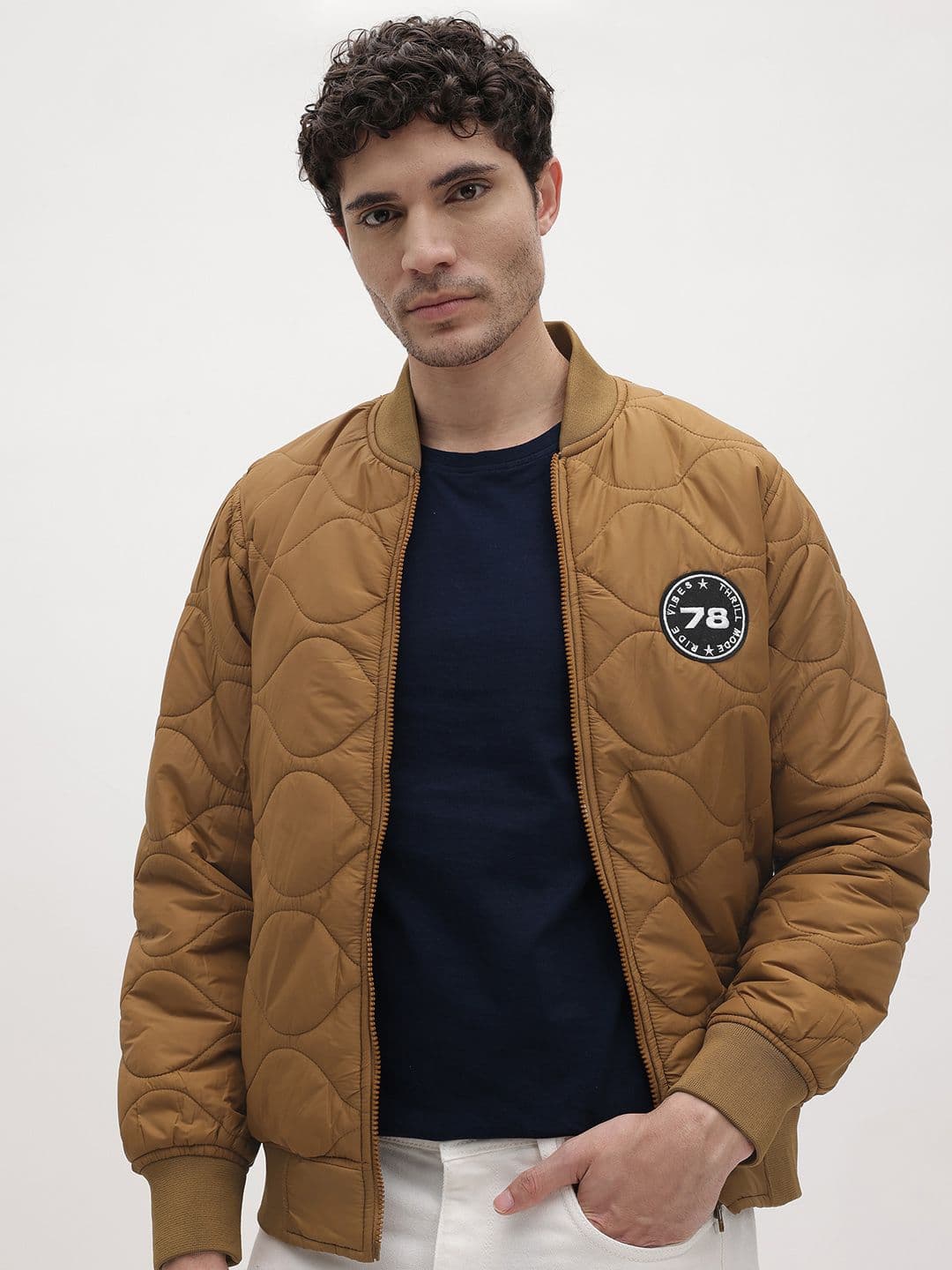 The Roadster Life Co. Men Stand Collar Quilted Jacket - view 1