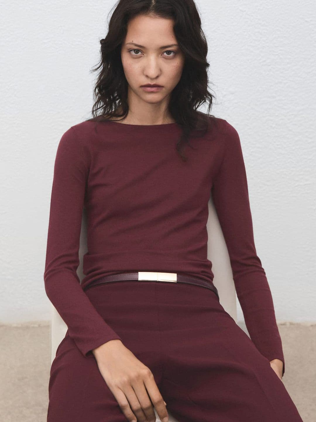 MANGO Knitted Pullover Sweater - view 1