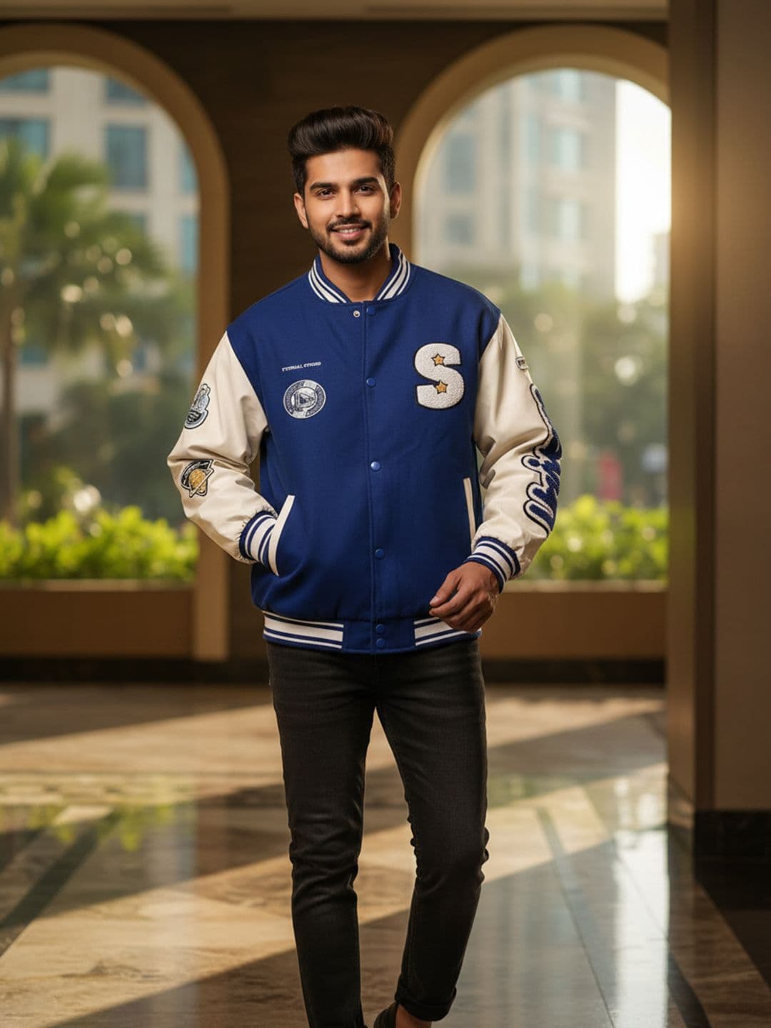 HERE&NOW Men Colourblocked Bomber Jacket - view 1