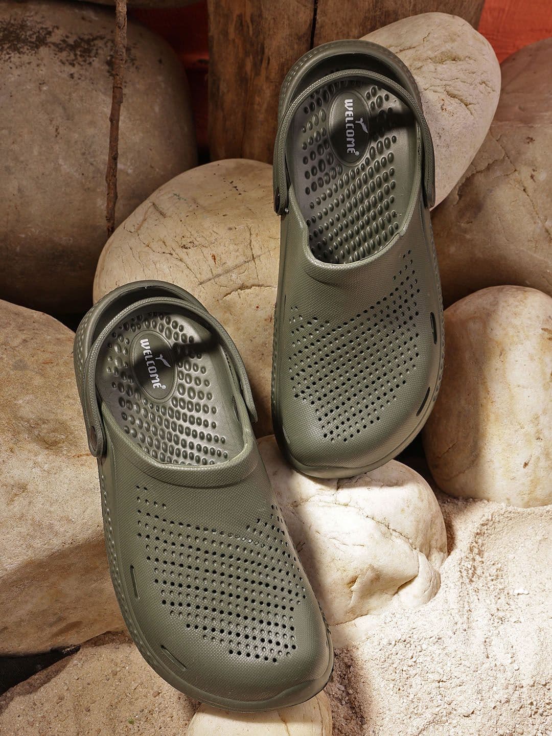 WELCOME Men Soft Waterproof Adjustable Back Strap Anti-Skid Comfort Clogs - view 1