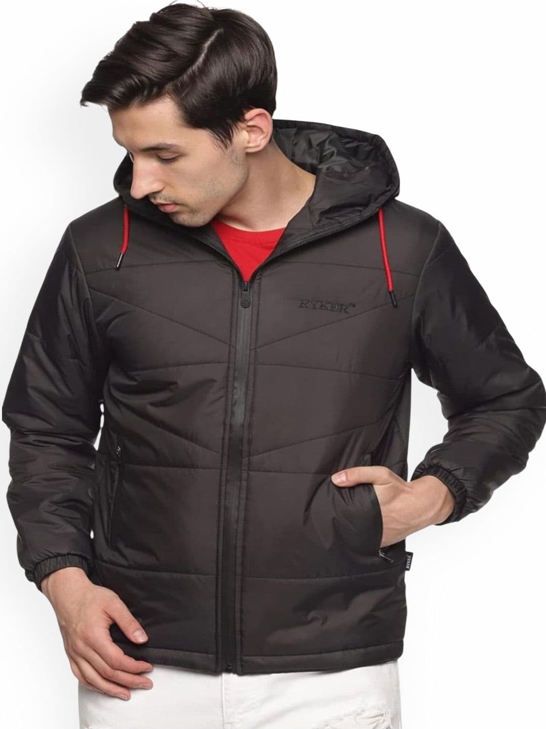 RYKER Men Hooded Solid Puffer Jacket - view 1