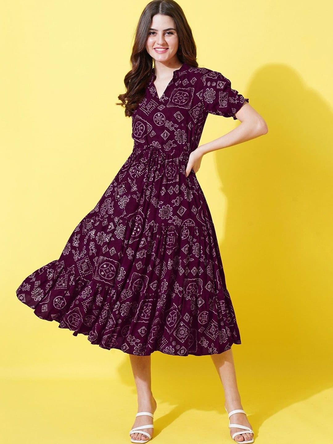Raiyani Enterprise Women Ethnic Motifs Printed Daily Flared Anarkali Kurta - view 1