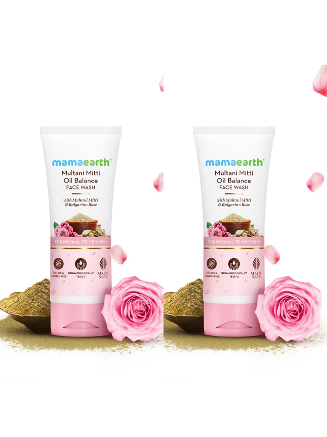 Mamaearth Set Of 2 Multani Mitti Face Wash For Oil Control & Acne - 100ml Each - view 1