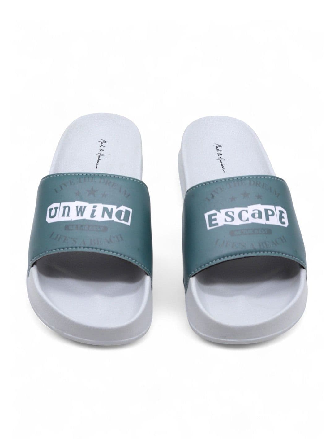Mast & Harbour Typography Printed Comfortable Sliders - view 1
