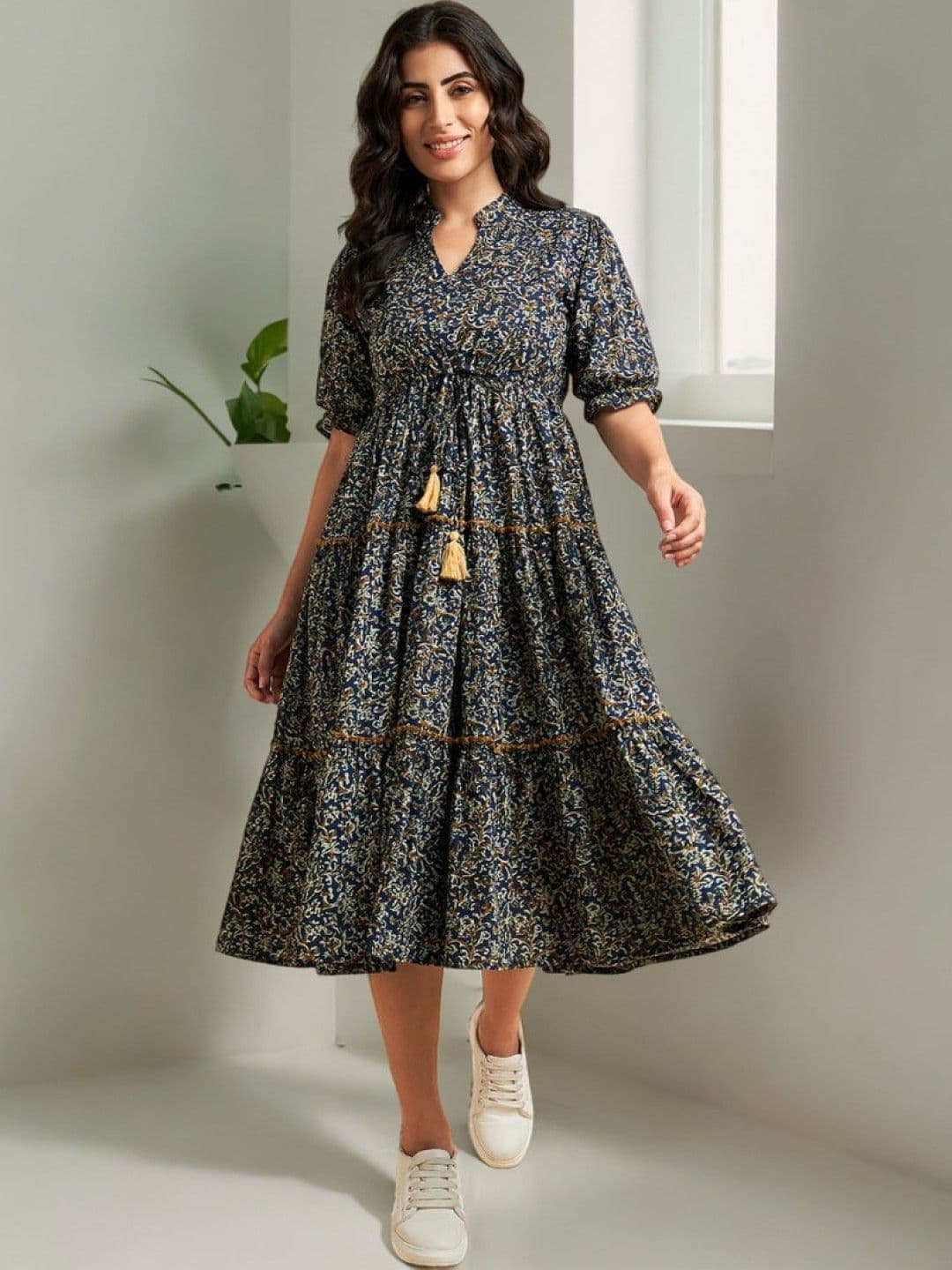 Raiyani Fashion Women Floral Printed Daily Flared Anarkali Kurta - view 1