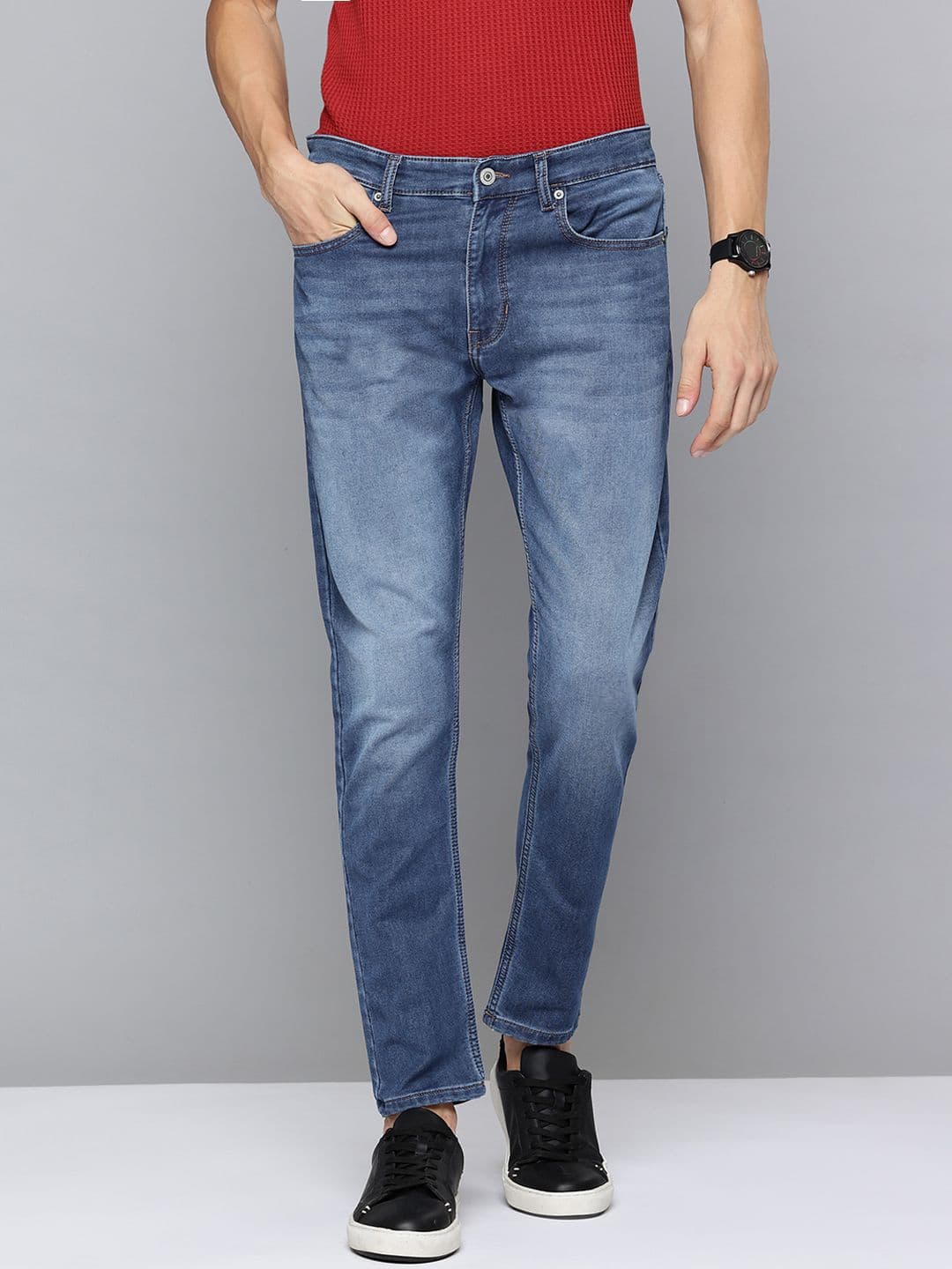 Flying Machine Men Light Fade Mid-Rise Slim Fit Stretchable Jeans - view 1