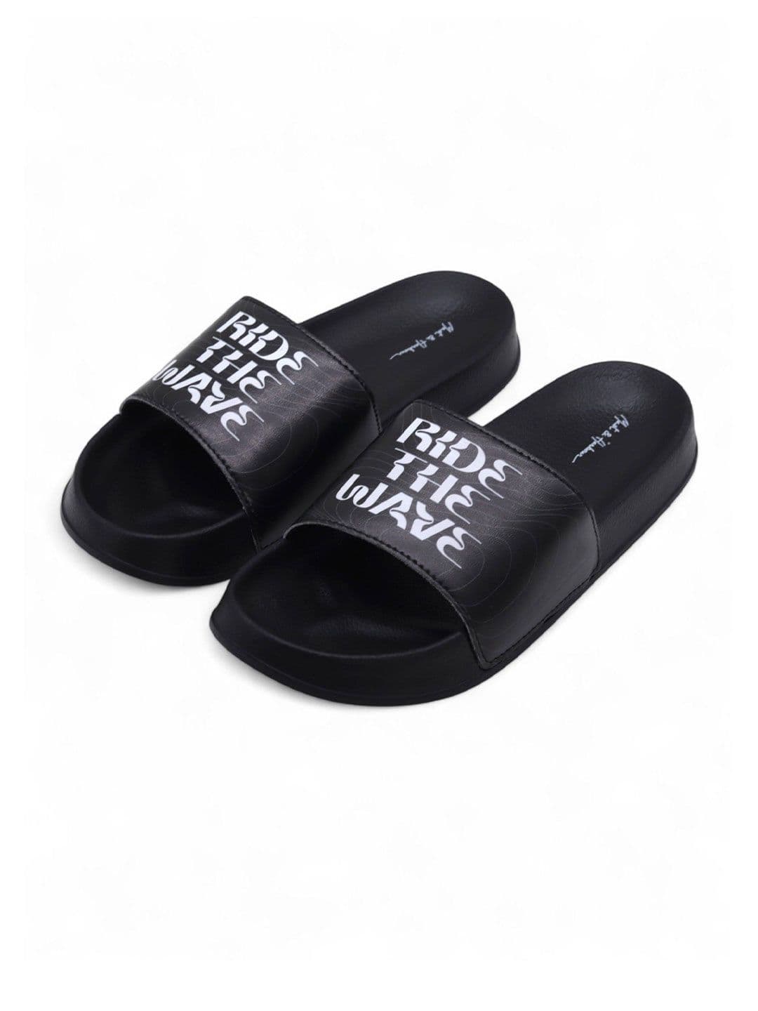 Mast & Harbour Typography Printed Comfortable Sliders - view 1