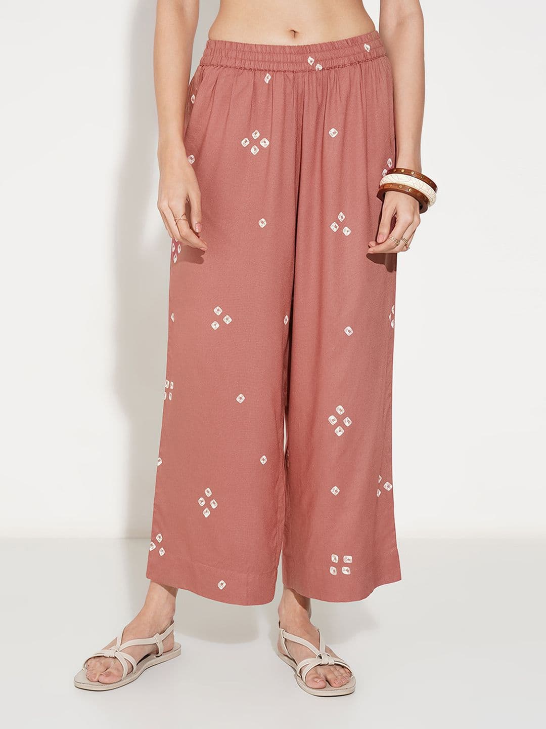 RANGMANCH BY PANTALOONS Floral Printed Palazzos - view 1