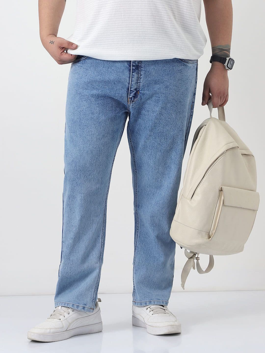 Urbano Plus Men Slim Fit Washed Denim Stretchable Jeans - view 1