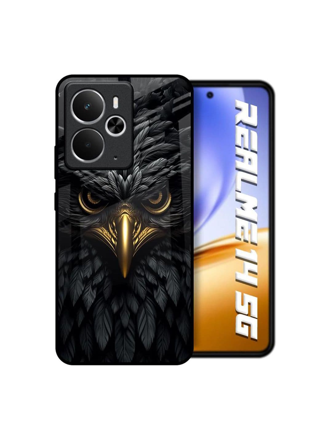 QRIOH Scary Eagle Eye Printed Silicone Realme 14 5G Back Case - view 1