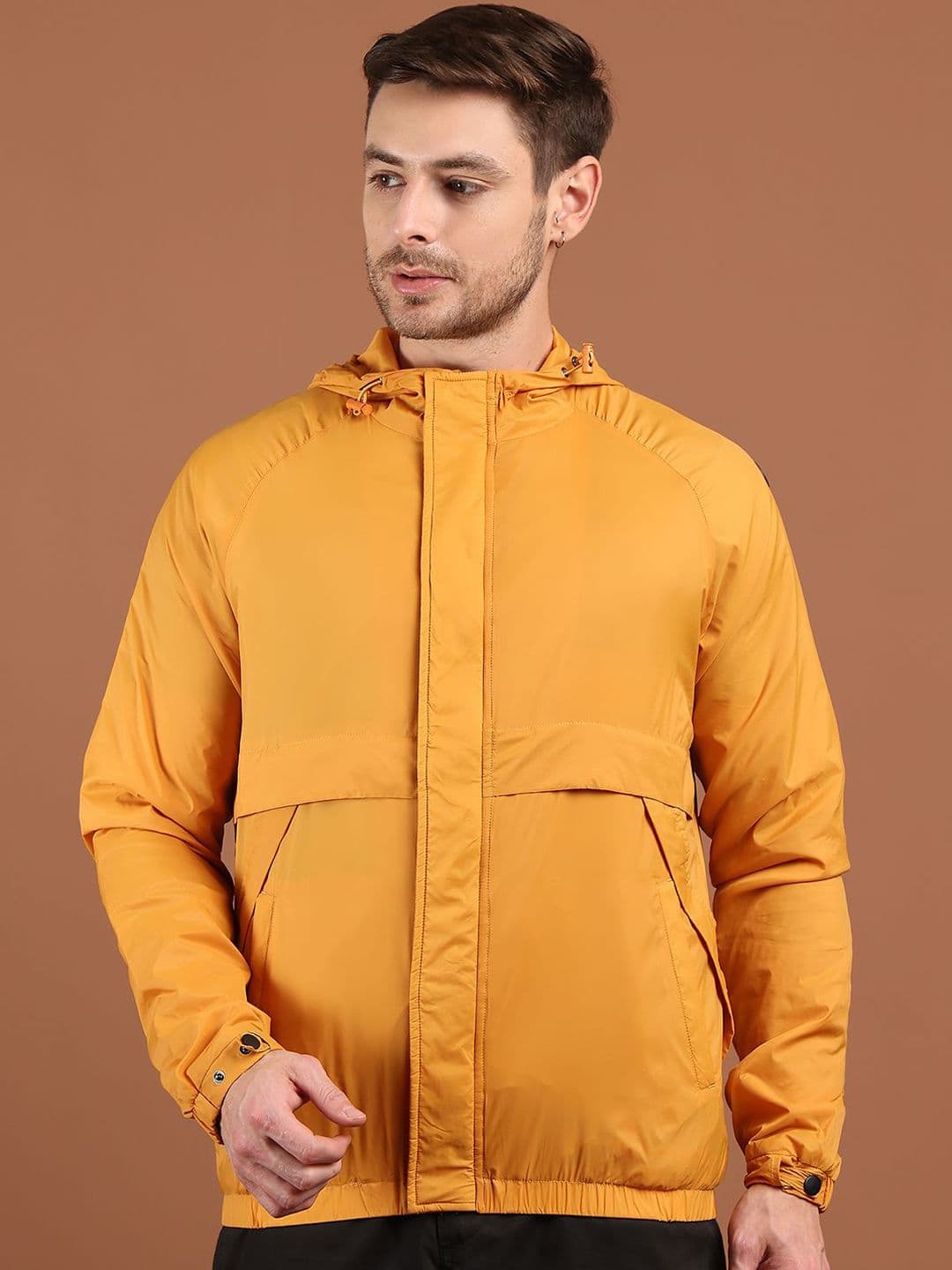 HOUSE OF VEDAS Men Hooded Solid Windcheater Puffer Jacket - view 1