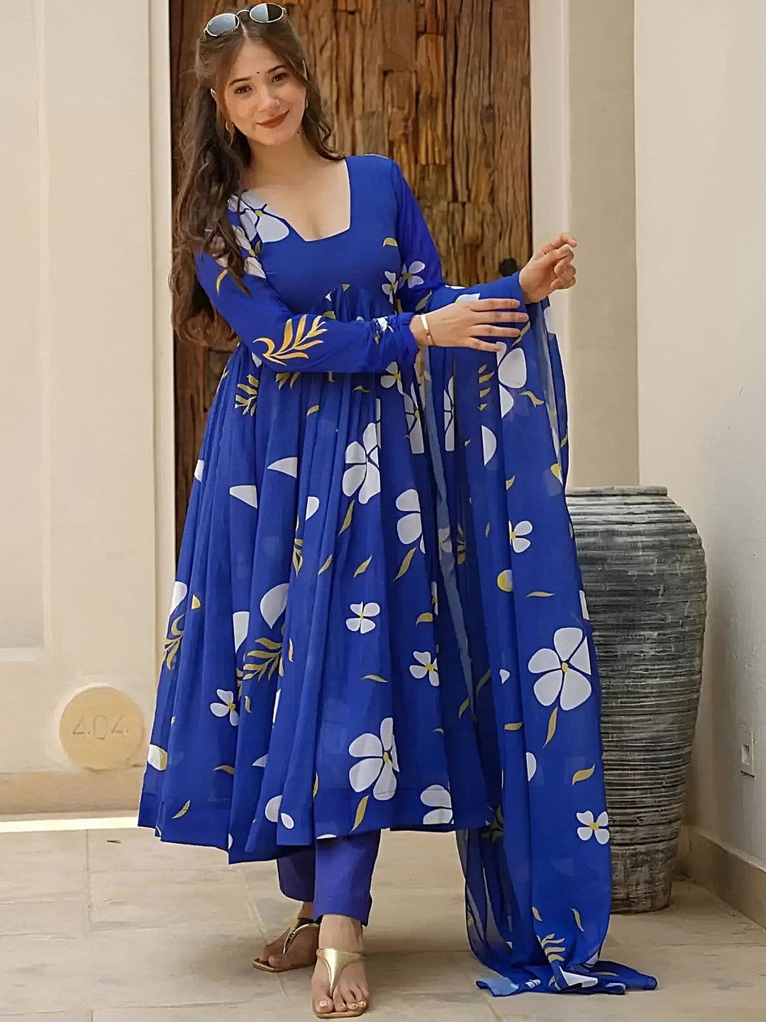 Anouk Rustic Women Floral Printed Kurta with Trousers & With Dupatta - view 1