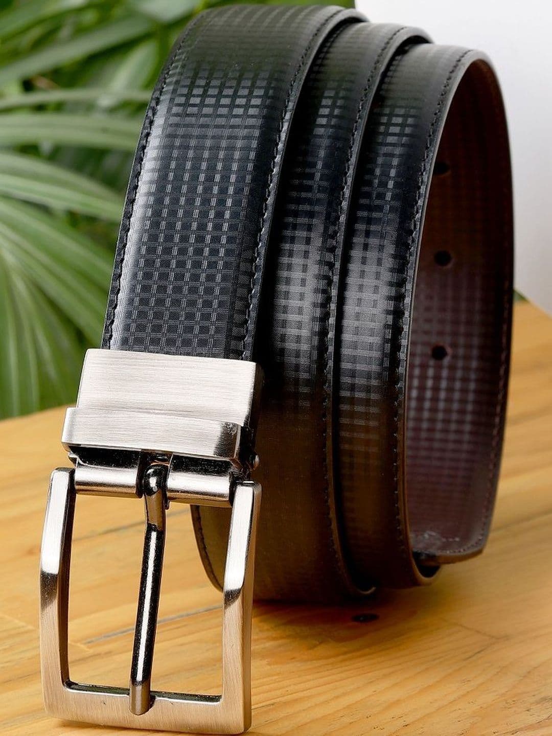 Roadster Men Textured Leather Reversible Belt - view 1