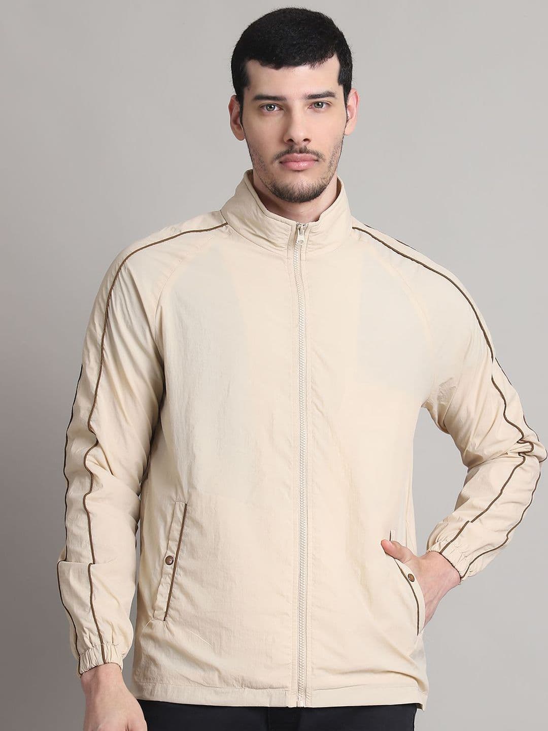HOUSE OF VEDAS Men Stand Collar Solid Windcheater Sporty Jacket - view 1