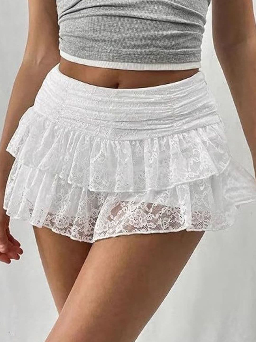 StyleCast Women Self Designed Flared Mini Skirt - view 1
