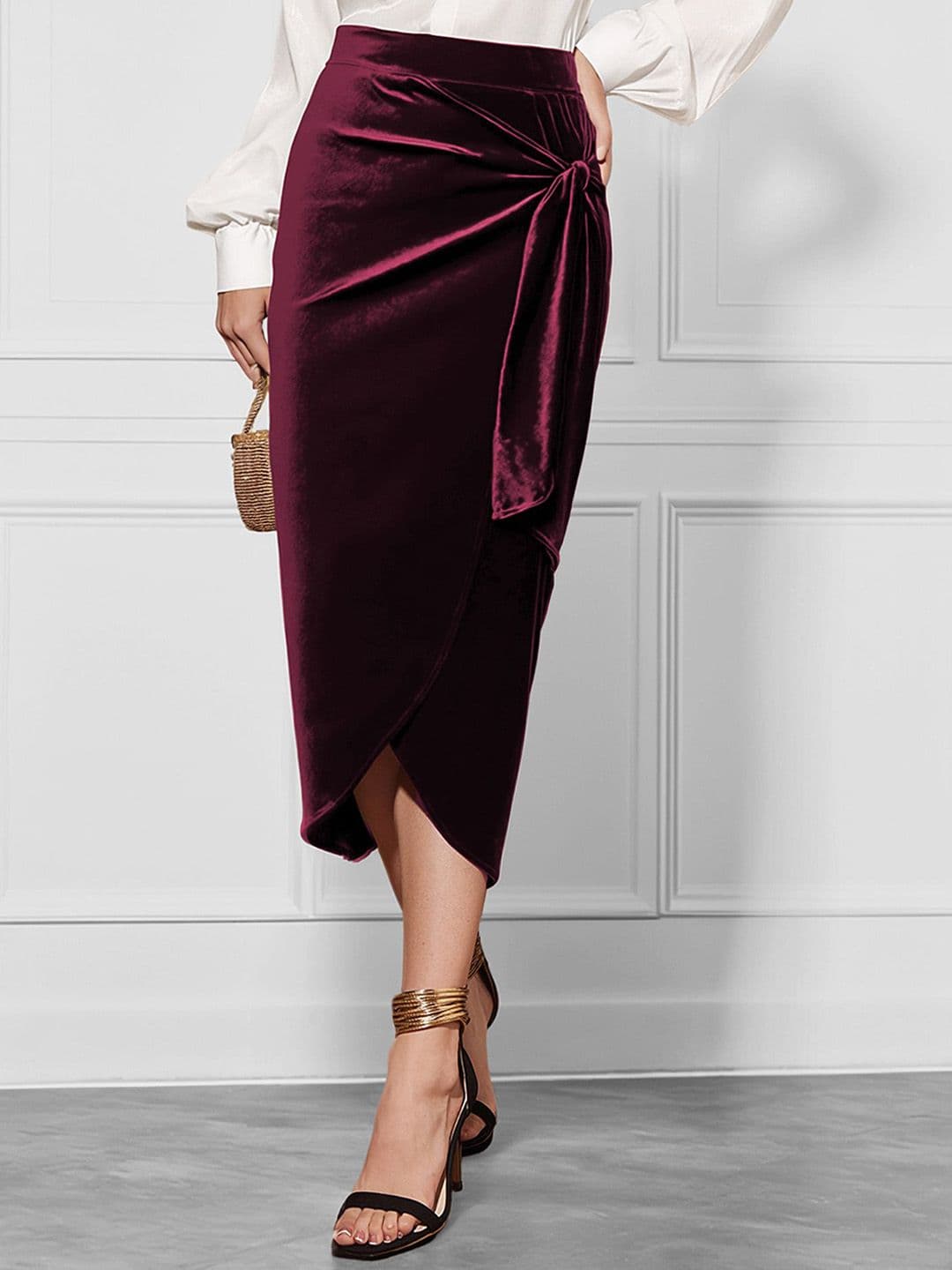 StyleCast x Revolte Women Wrap Midi Skirt - view 1