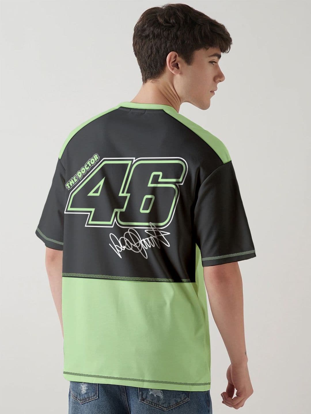 Crazymonk Men Typography Printed Round Neck Cotton Oversized T-shirt - view 1