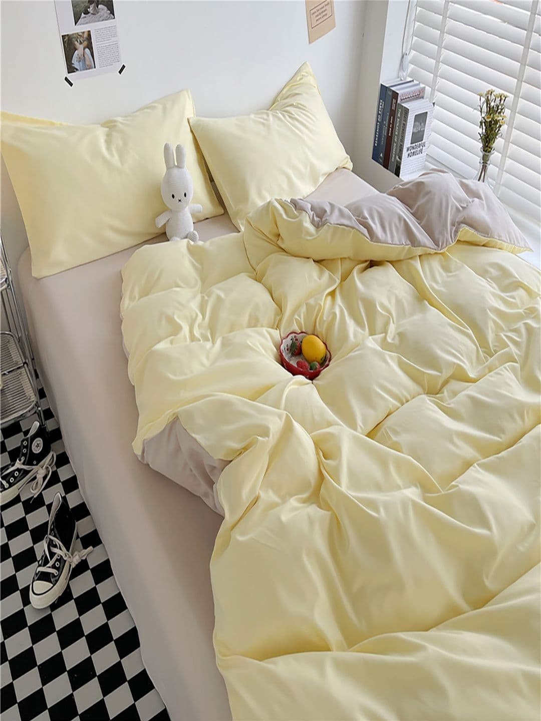 JC HOME Khaki Solid 4 Piece Single Regular Bedding Set - view 1