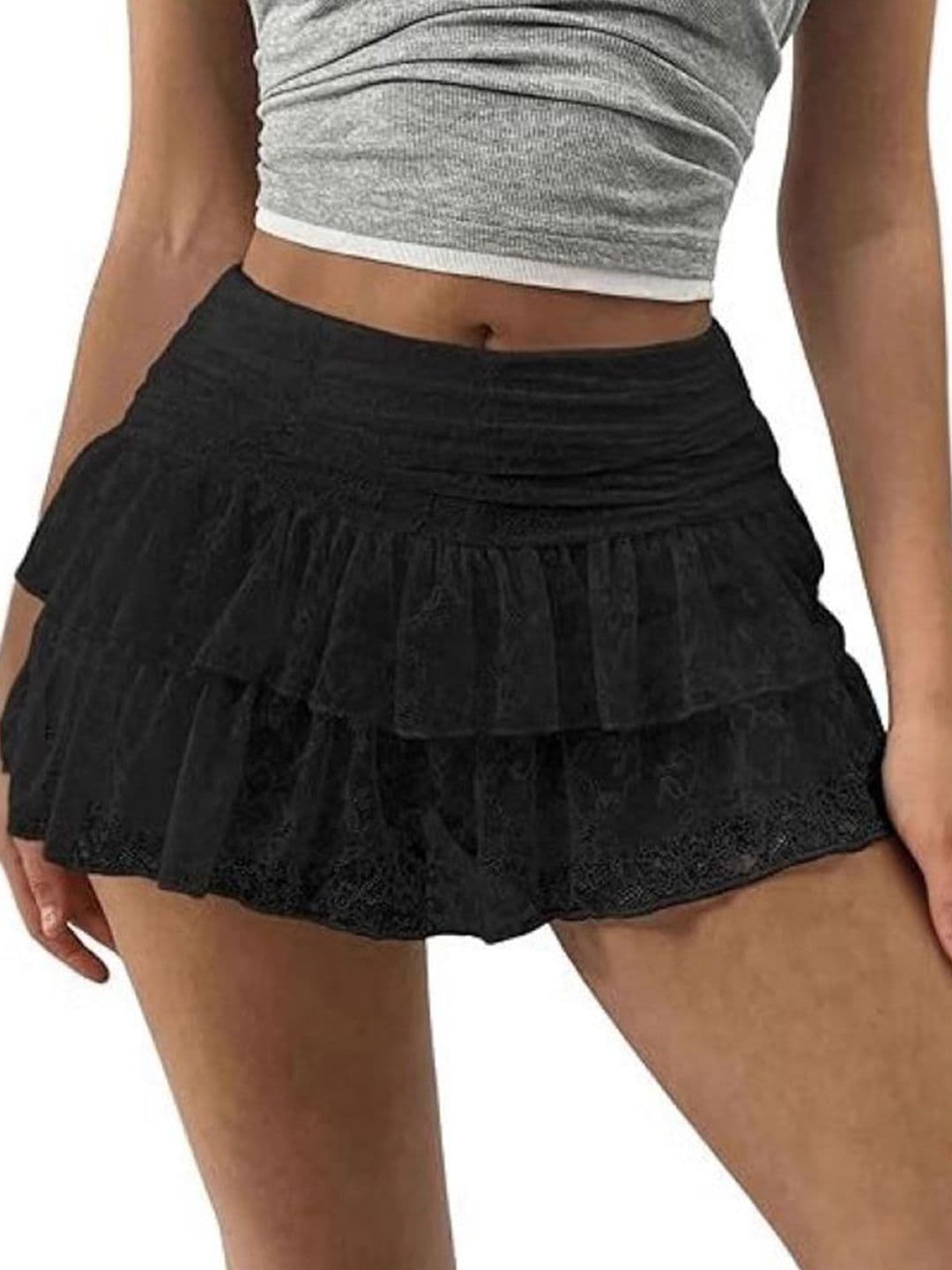 StyleCast Women Flared Self Design Mini Skirts - view 1