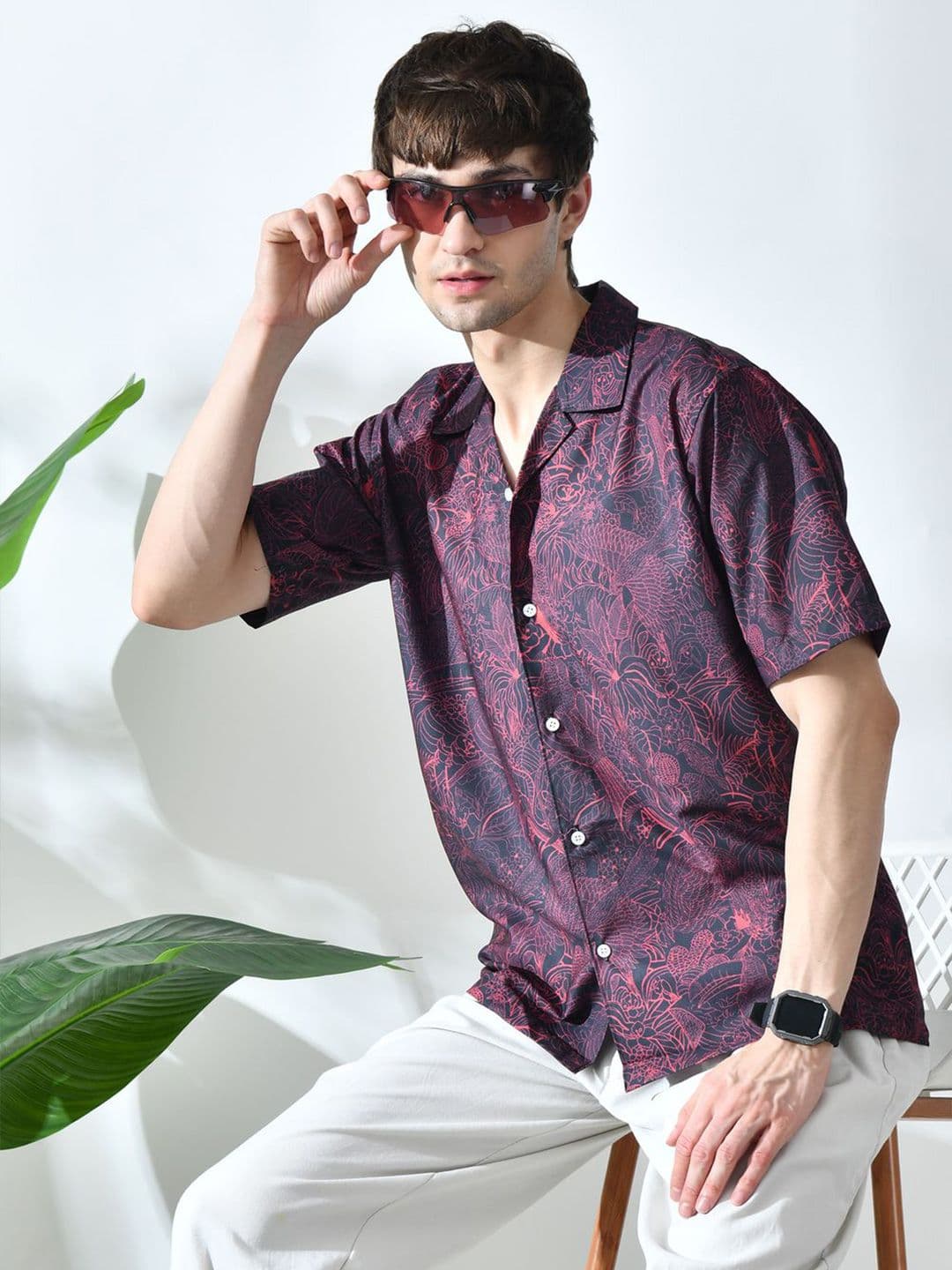 Vestirio Floral Printed Spread Collar Shirt - view 1
