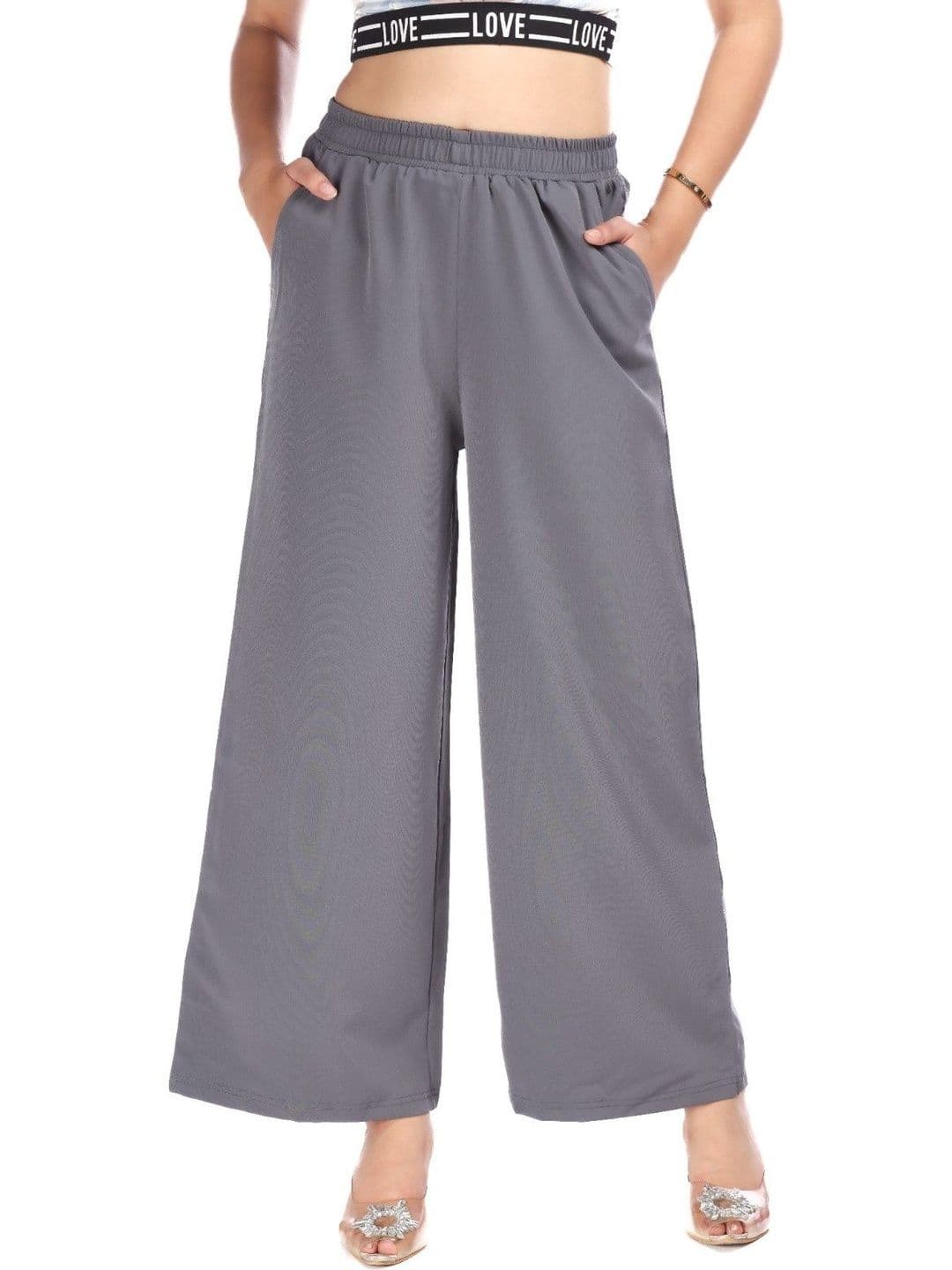 E-MAX Women Straight Fit Mid Rise Palazzos - view 1